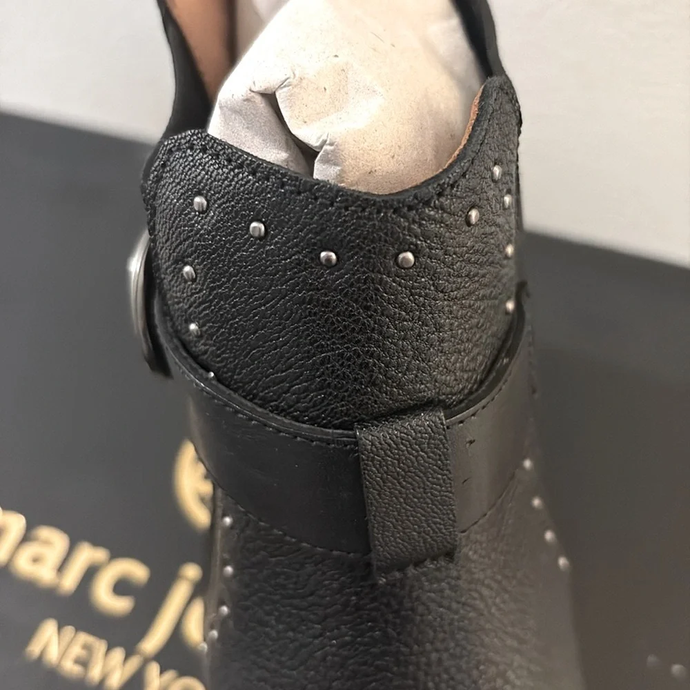 NIB [Marc Joseph] New York Leather Chelsea Studded Buckle Bootie Women’s Sz 5.5 - Picture 10 of 16